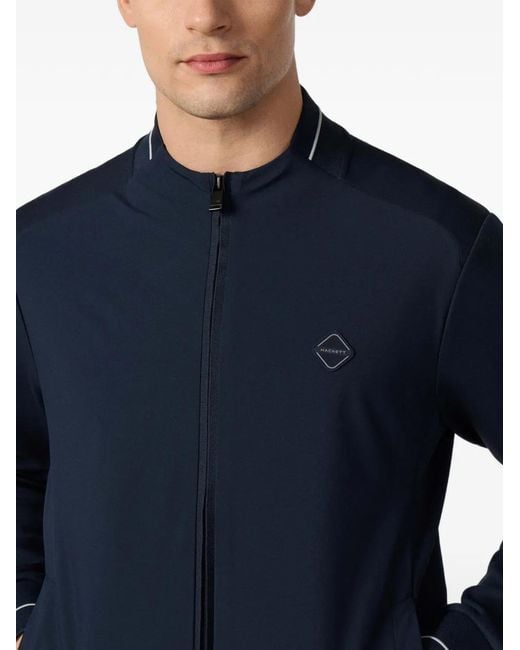 Hackett Blue Hs Tech Track Zip-Up Sweatshirt for men