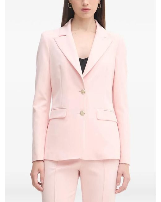 GAUDI Pink Notched-Lapels Single-Breasted Blazer