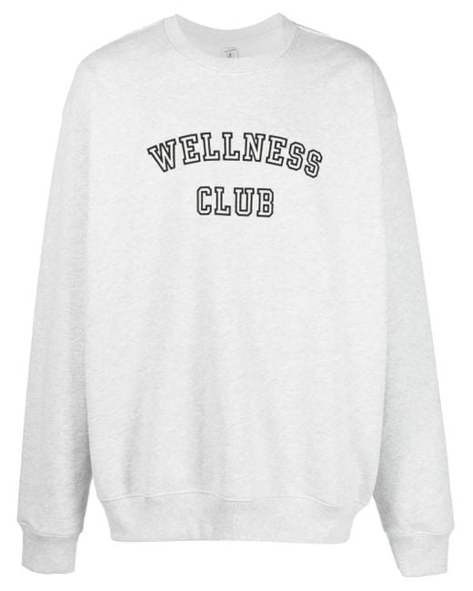 Sporty & Rich White Slogan-Print Cotton Sweatshirt