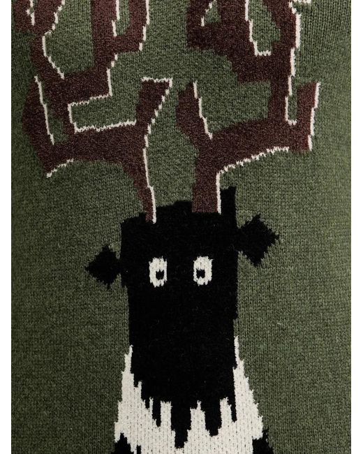 EA7 Green Graphic-Print Sweater for men