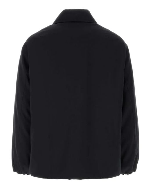 Jil Sander Black Button-Up Shirt Jacket for men