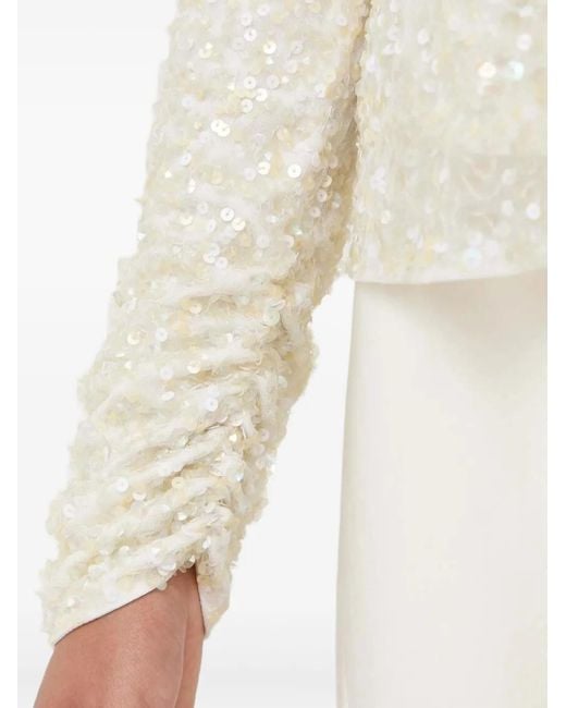 Haut Brodé De Sequins À Design À Une Épaule Notes Du Nord en coloris White