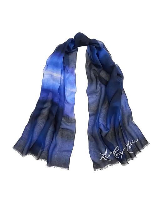 Ralph Lauren Blue Signature Print Scarf