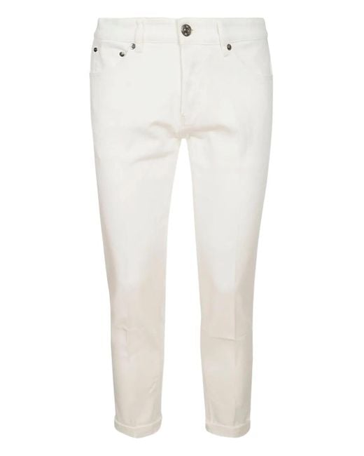 PT Torino White Five-Pocket Cotton Jeans for men