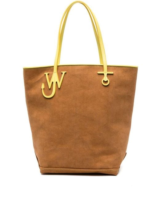 J.W. Anderson Brown Anchor Tall Canvas Tote Bag