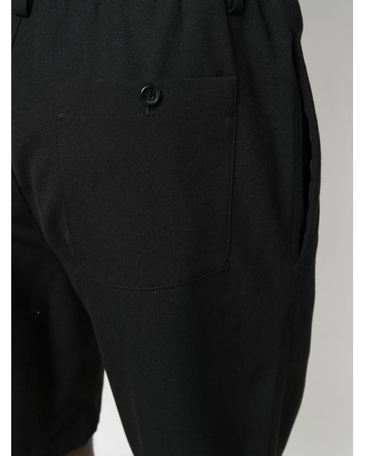 AMI Black Elasticated-Waist Bermuda Shorts for men