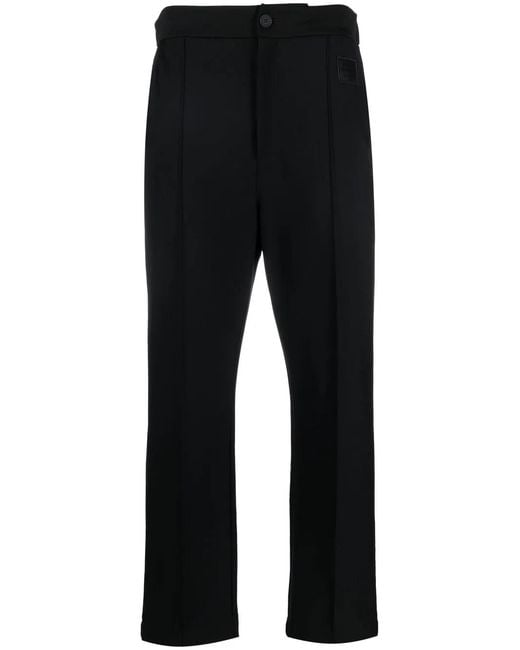 Opening Ceremony Black Logo-Patch Relaxed Trousers for men