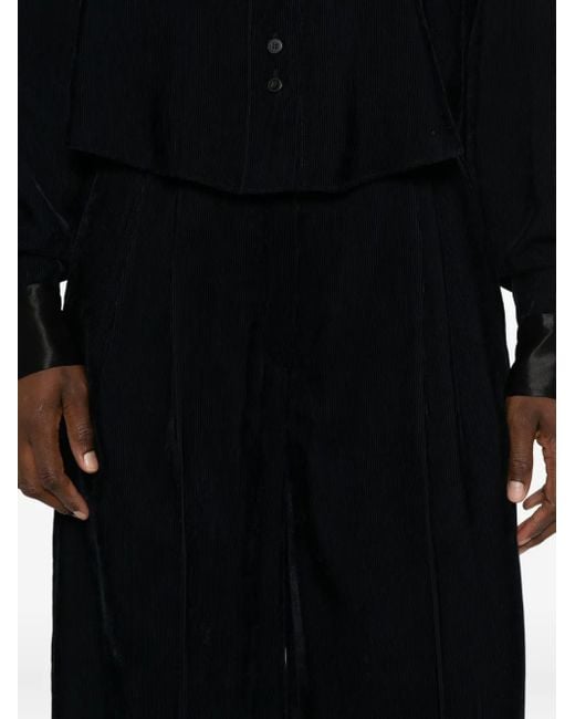 Forte_forte Black Pleated Wide-Leg Trousers