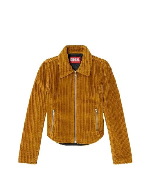 DIESEL Brown G-Enea Corduroy Zip Jacket
