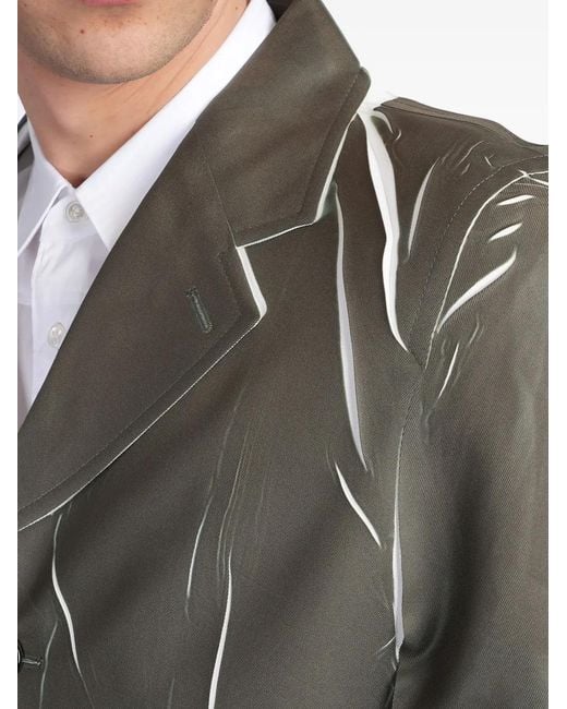 Comme des Garçons Gray Contrasting-Detailed Blazer for men
