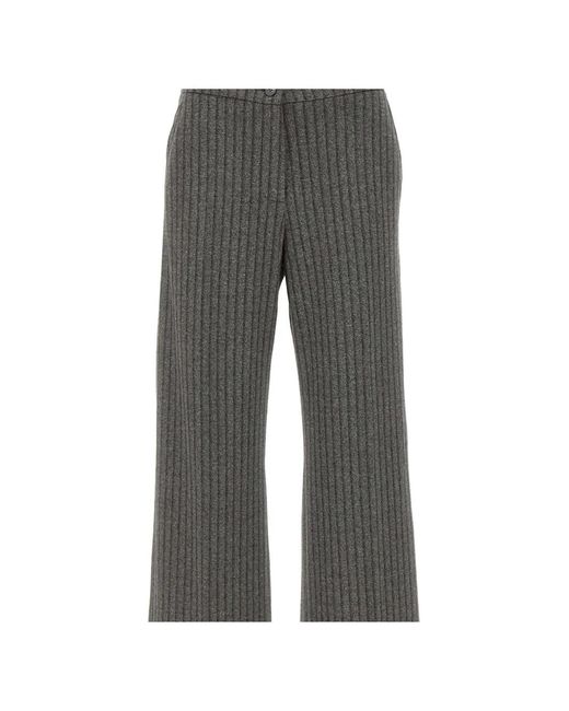 Elena Miro Gray Striped Palazzo Pants