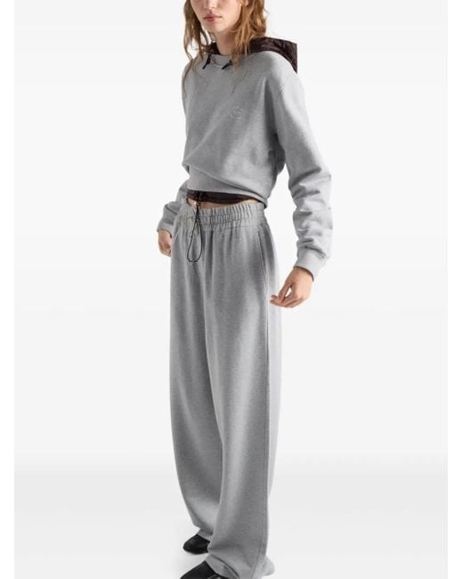 Sweat À Logo Imprimé Prada en coloris Gray
