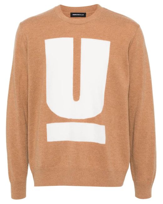 Undercover Pink Logo-Print Jumper for men