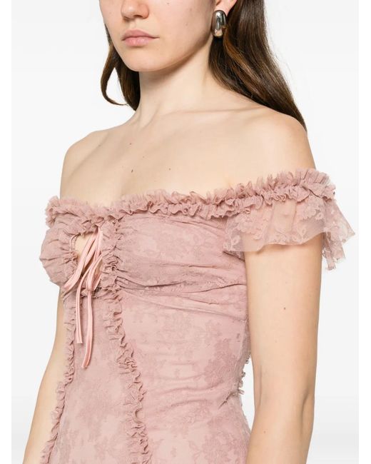 Aniye By Pink Era Ruffled Lace Mini Dress