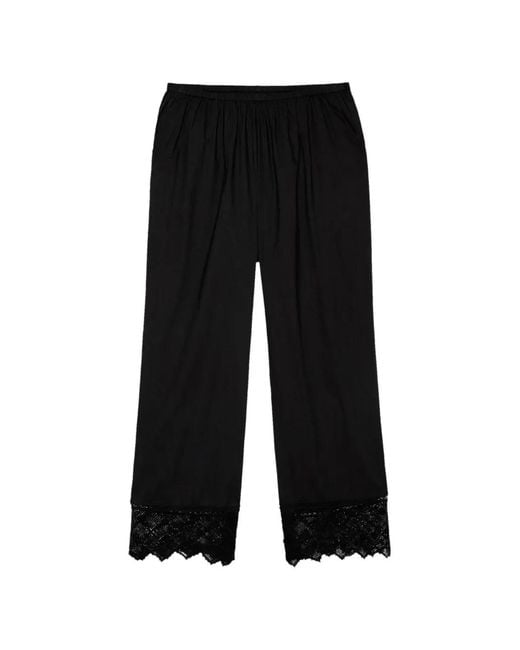 The Great Black Rosette Crochet-Trim Trousers