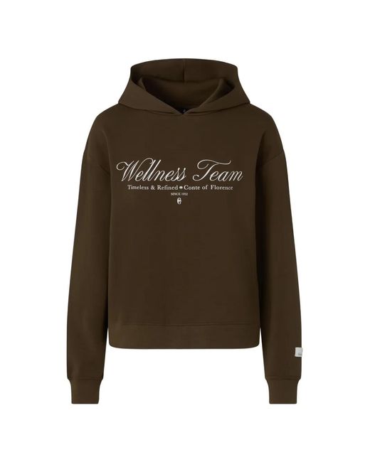 Conte Of Florence Green Cotton Hoodie