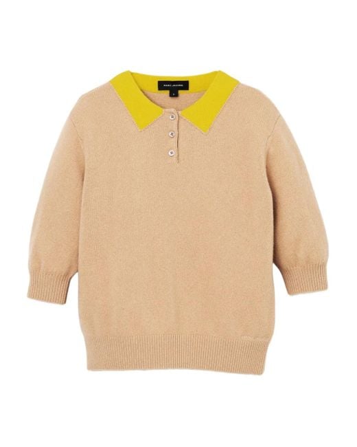 Marc Jacobs コントラストカラーウールポロシャツ Natural