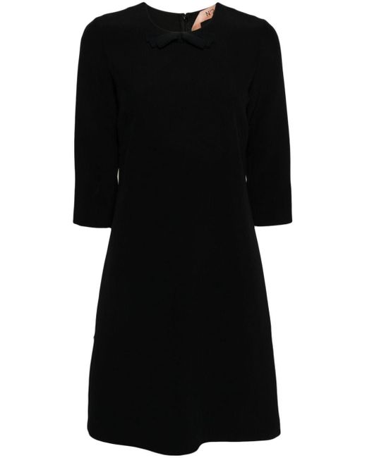 N°21 Mini-jurk Van Crêpe in het Black