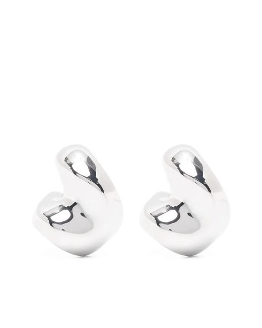Maria Black White Saddle Small Earrings