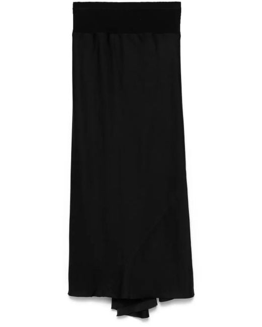 Falda Bias midi Rick Owens de color Black