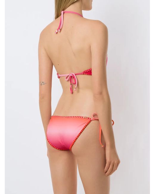 Amir Slama Red Maillot De Bain À Effet Dégradé