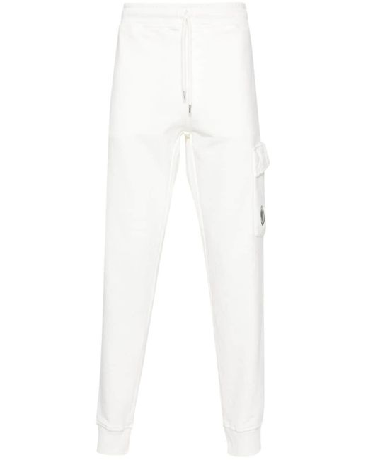 C P Company White Lens-detail Cotton Track Pants for men