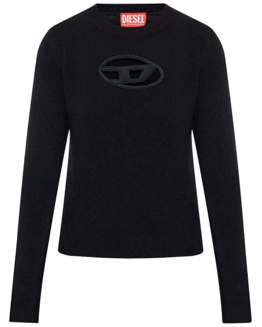 DIESEL Black M-Areesa Slim Cut-Out Logo Sweater