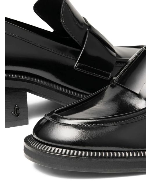 Jimmy Choo Black Tylor Loafer mit Blockabsatz 50mm