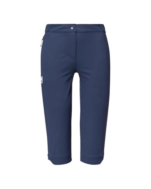 Pascal Millet Blue Ubic Logo-Print Cropped Trousers