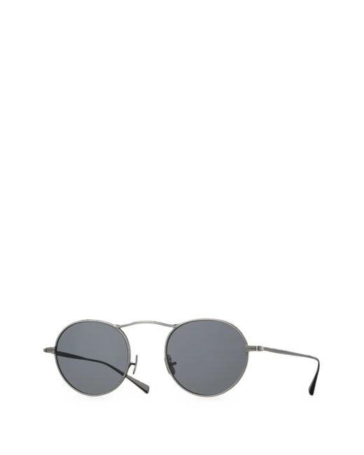 Eyevan 7285 White Safari-E Round-Frame Sunglasses