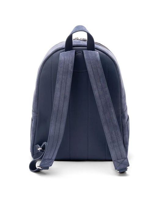 Orciani Blue Laio Suede Zip Backpack for men