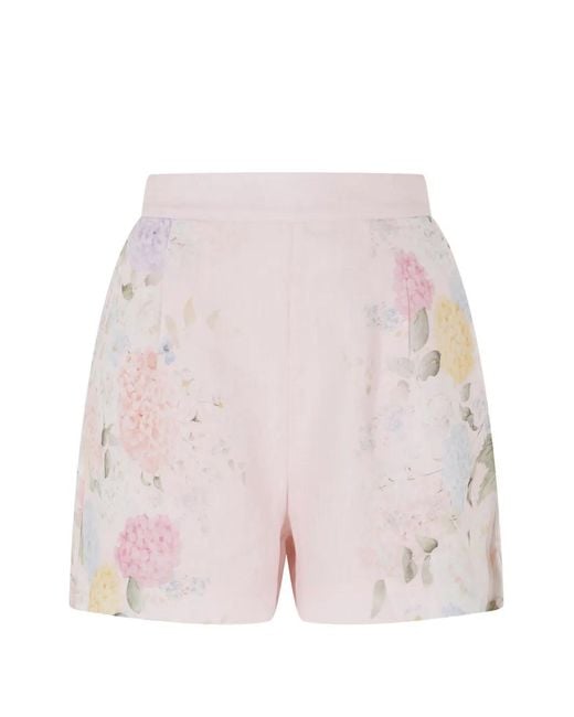 Mc2 Saint Barth Pink Amani Floral-Print Shorts