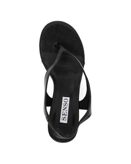 Senso Black 95Mm Yoto I Leather Sandals