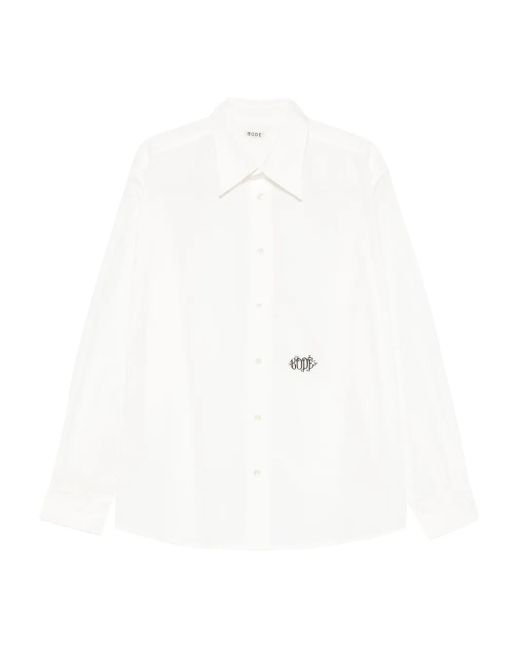 Bode White Logo-Print Shirt for men