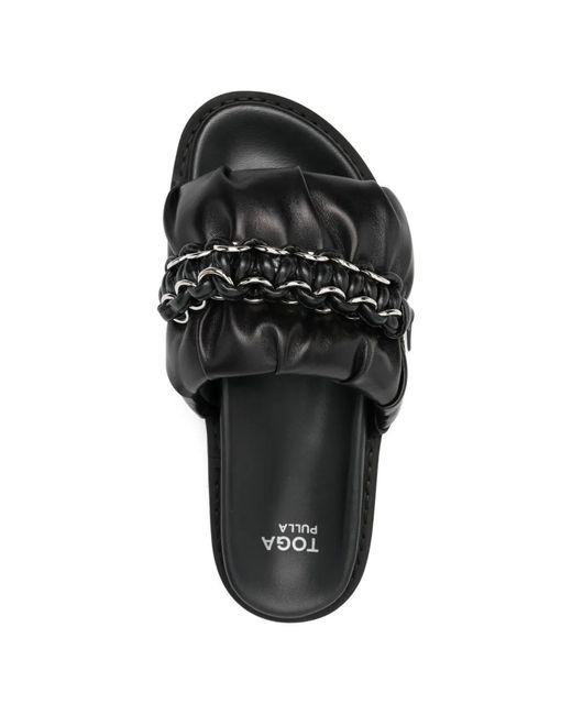 Toga Black Sandalen Mit Kettendetail