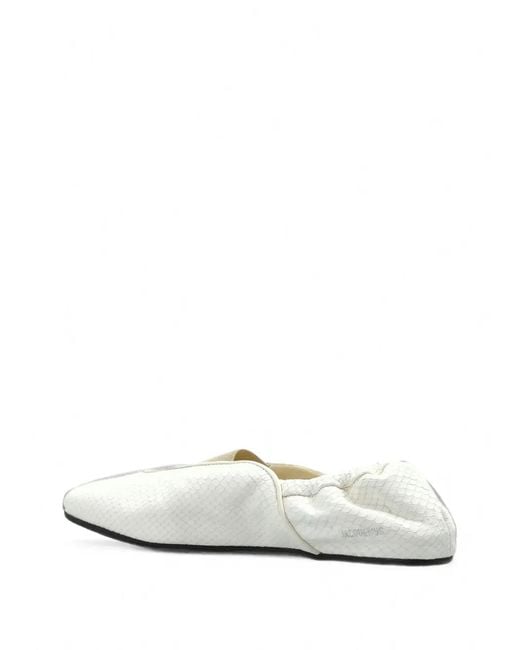 Jacquemus White The Ballets Soft Ballet Flats