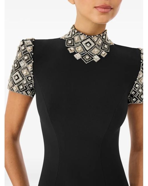 Jenny Packham Black Pricile Embellished Maxi Dress