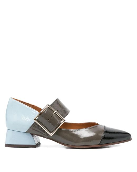 Chie Mihara Blue Pumps mit Blockabsatz 35mm