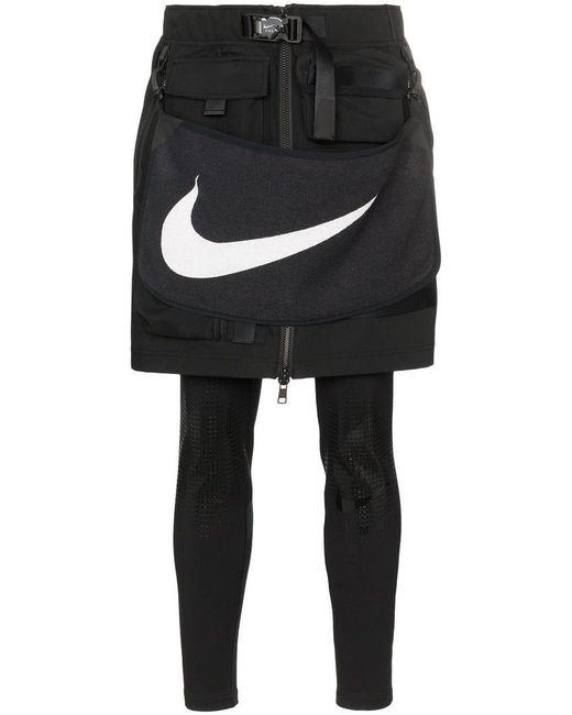 Nike Synthetic X Mmw Logo Towel Utility Skirt in Black | Lyst Canada
