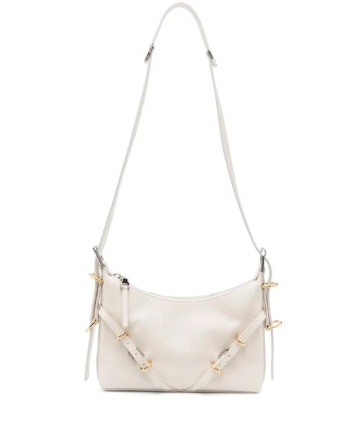 Givenchy White Sac À Bandoulière En Cuir À Logo Imprimé