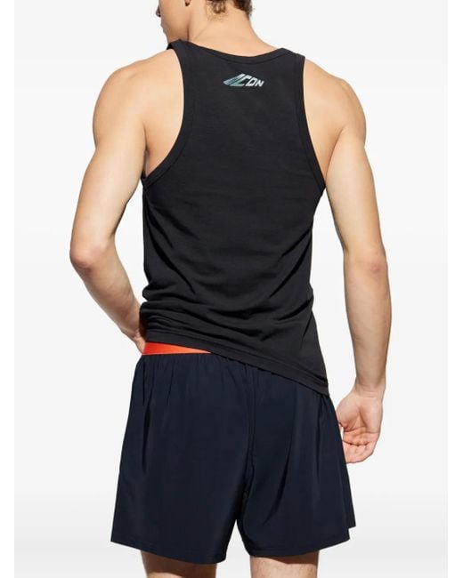 DSquared² Black Icon Logo-Print Tank for men