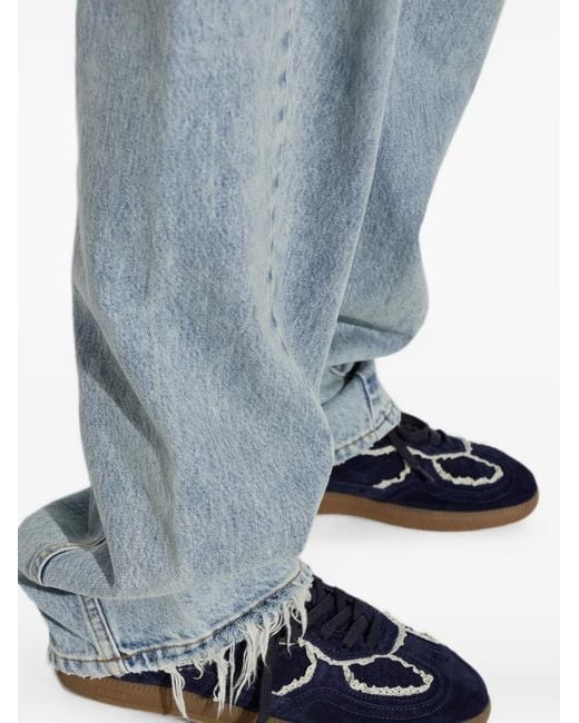 Alohas Blue Tb.490 Crochet-Trim Sneakers
