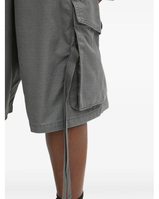 Neighborhood Gray Cargo Drawstring Shorts for men