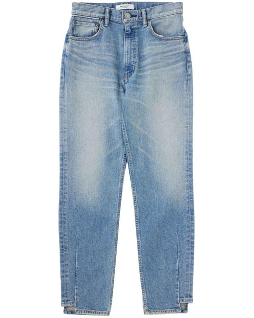Moussy Blue Schmale Richlane Cropped-Jeans