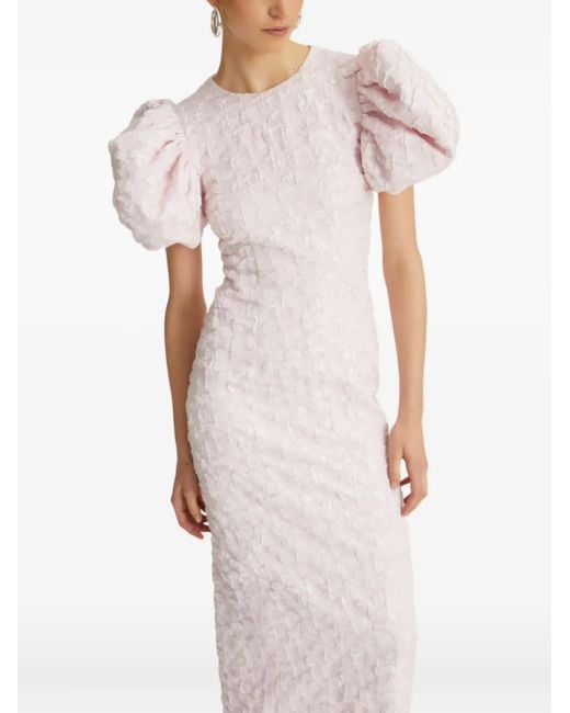 Vestido largo con manga farol ROTATE BIRGER CHRISTENSEN de color Pink
