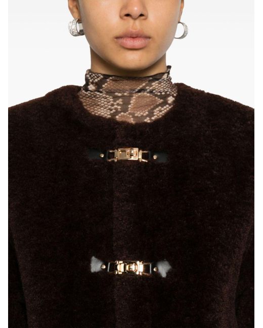 Maje Black Faux-Fur Coat