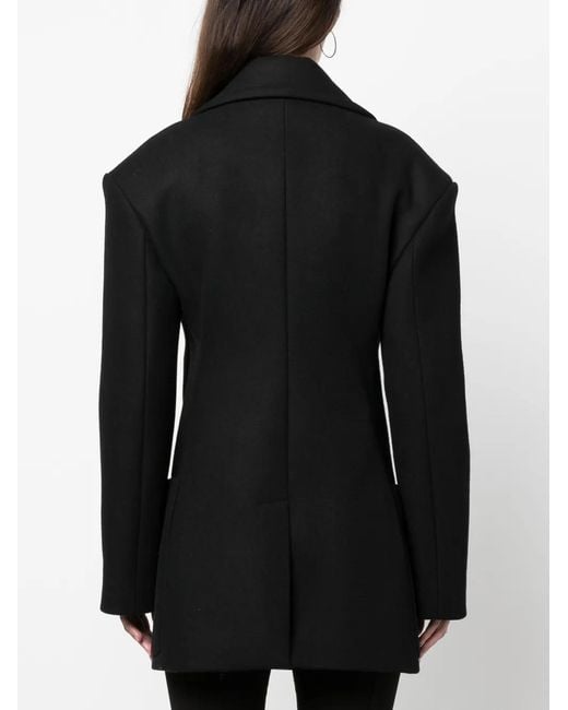 Stella McCartney Black Wool Double-Breasted Coat
