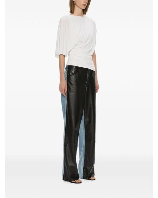 Christopher Esber White Ruched Open-Back Top