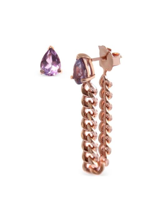 NORMA JEWELLERY White Amethyst Pear-Cut Drop Chain Earrings