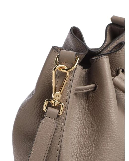 Coccinelle Gray Pebbled-Leather Shoulder Bag